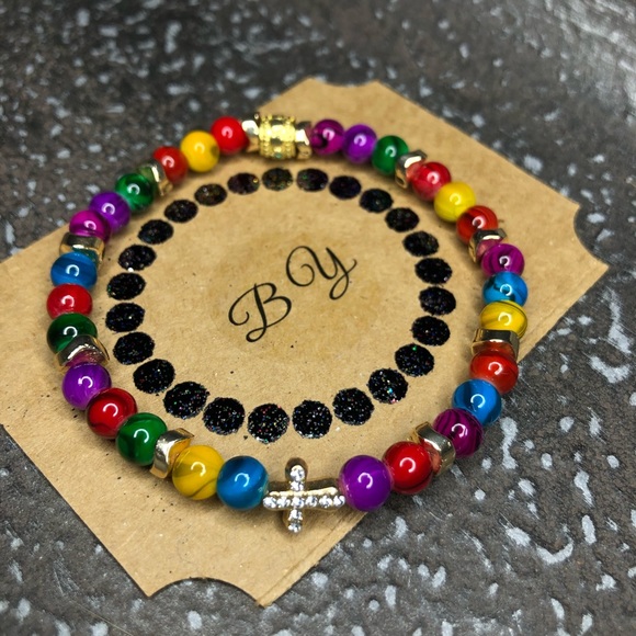 Glass Bead Bracelet CS001 - Picture 4 of 5